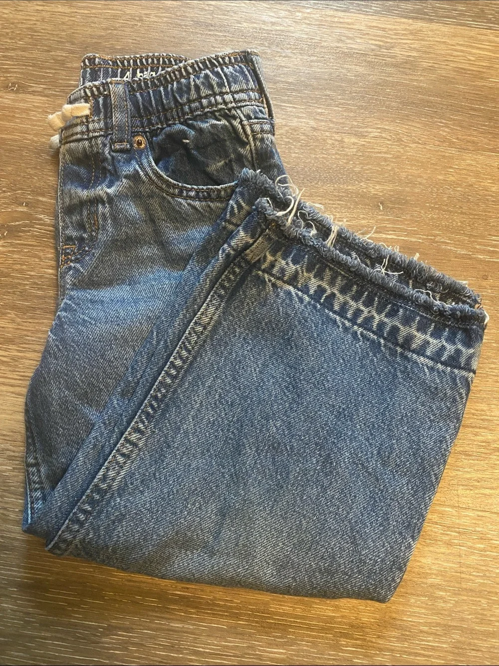 GAP 4T Blue Baggy Wide Jeans with Elastic Waist